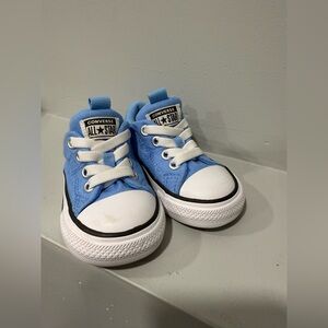 Infant size 5 blue converse shoes